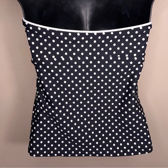 Small White House Black Market Swim Top  Strapless Retro Pinup Polka Dot - Picture 5 of 10